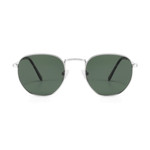 Retro Oval Sunglasses Full Rim Metal Frame Gradient Gray Lenses Unisex Outdoor Fashion <b>Eyewear</b> for Adults - Product Image 6