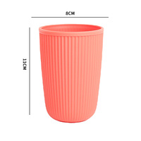 OEM Tasse à café colorée incassable en plastique réutilisable personnalisée avec paille de blé