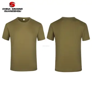 supplier quality 100 cotton knitting green dress tactical t-shirt