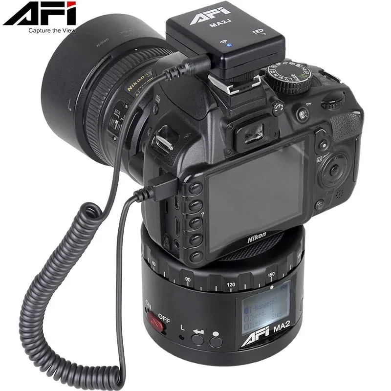 Afi MA2 360時間経過ビデオカメラローテータパノラマ三脚ヘッド用ledデジタル一眼レフ電話360 goproのキヤノンニコンtimelapseパン