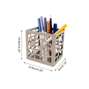 Geometric Metal Pen Holder Modern Iron Desktop Stationery Organizer Multi-functional Pencil Cup for Office School <b>Desk</b> - Product Image 6