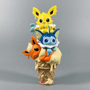 Pokemoned Ice Cream pikachus eevee gengar Jigglypuff หุ่นตัวการ์ตูนฟิกเกอร์ของเล่นหุ่นไวนิลของขวัญ - Product Image 1