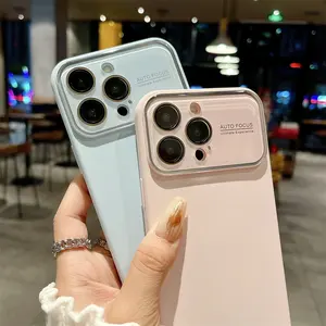 Funda de silicona líquida <span class=keywords><strong>original</strong></span> para <span class=keywords><strong>iPhone</strong></span> 16 15 14 Plus 12 13 Pro Max, funda de microfibra a prueba de golpes con protector de cámara 16 - Product Image 2