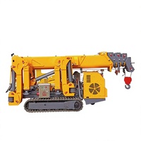 Mini-grue araignée pour la construction et les travaux de levage en espaces étroits intérieurs, tels que les murs-rideaux, les structures en acier et les ateliers d'usine.