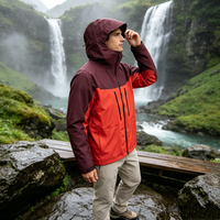 Vestes imperméables coupe-vent pour hommes OEM, couleur personnalisée, veste imperméable à capuche pour activités de plein air, coupe-vent résistant à l'eau, veste 3L