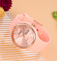 Jam Tangan Wanita Skmei 2057 Model Sederhana Fashion Quartz Logo Kustom Pabrik Tahan Air Mewah Sport Desain Baru OEM ODM Menawan
