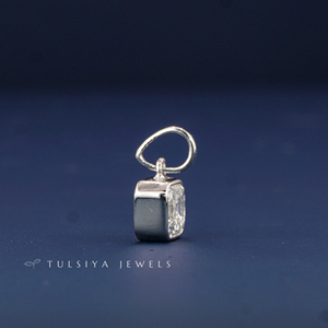 Pendentif en or 14 carats avec diamant de laboratoire taille Asscher pour femme, breloque diamant de forme carrée, bijoux fins, cadeau de mariage - Product Image 6