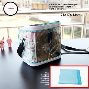 Sac de transport portable toutes saisons pour <span class=keywords><strong>perroquet</strong></span>, respirant, à bandoulière, motif peau de tigre Xuanfeng, cage à oiseaux pivoine, tapis rafraîchissant transparent visible - Product Image 2