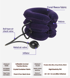 Collar de tracción Cervical neumático ajustable para adultos soporte corto para cuello para corrección de cuello Cervical - Product Image 3