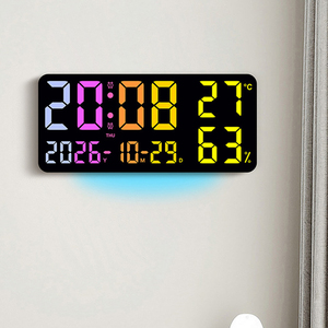 Smart Rgb Led <strong>Wall</strong> <strong>Clocks</strong> <strong>Digital</strong> <strong>Wall</strong> <strong>Clock</strong> Large Display <strong>Clocks</strong> for Home - Product Image 1