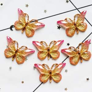 Accesorios DIY para Estampado en Oro: Colgante de Mariposa, Horquilla, Anillo para el Cabello, Broche para Funda de Teléfono Móvil, Manualidades de Resina - Product Image 4