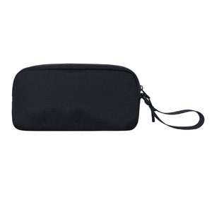 Pochette de rangement fine résistante à l'usure avec dragonne, organisateur d'électronique léger et portable, couleur unie noir, personnalisable - Product Image 2