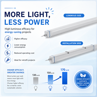 Luminaire LED Tri-Proof à haute efficacité 170LM/W, étanche et à faible consommation d'énergie, pour allées d'entrepôt et sols de production