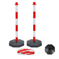 Cône de signalisation routière remplissable d'eau, poteau de signalisation élastique pour la sécurité routière et le contrôle du stationnement