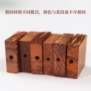 จี้ไม้โรสวูดทรงสี่เหลี่ยม 18x16 มม. เจาะรูสำหรับทำสร้อยข้อมือ - Product Image 2