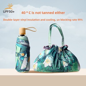 <span class=keywords><strong>Parapluie</strong></span> pare-soleil double couche pour femmes <span class=keywords><strong>haut</strong></span> <span class=keywords><strong>de</strong></span> <span class=keywords><strong>gamme</strong></span> avec sac 5 mini <span class=keywords><strong>parapluie</strong></span> <span class=keywords><strong>de</strong></span> poche <span class=keywords><strong>pliant</strong></span> en bois imprimé - Product Image 1