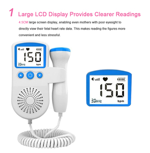 Detector de Latidos Fetales, Monitor de Corazón para Bebés, Doppler <span class=keywords><strong>Fetal</strong></span> para Embarazadas - Product Image 3