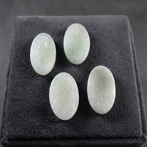 Pierre de méditation en quartz vert faite à la main, pierre précieuse semi-précieuse artisanale de poche, ovale 35-40mm, souvenir à vendre - Product Image 1