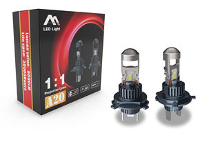 新型<span class=keywords><strong>A20</strong></span>スーパーLEDプロジェクターレンズヘッドライトH4ミニレンズLEDヘッドライトバルブオートライティングシステム - Product Image 2