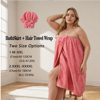 Ensemble de serviettes de bain surdimensionnées en microfibre douce et absorbante, taille super grande, jupe de bain et bonnet de serviette pour cheveux pour femmes, douche