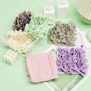 2-in-1 Soft Plastic Bathing Tool Exfoliating Loofah Towel with Drawstring Closure Soap Holder for Skin Care for Shower Sponge - Product Image 2