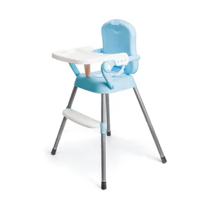 Vente en gros Chaise d'alimentation en plastique pour bébés et enfants avec plateau Chaise haute pour bébé 3 en 1