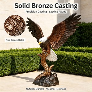 Statua <span class=keywords><strong>Aquila</strong></span> in Bronzo TREVI 120cm, Scultura <span class=keywords><strong>Aquila</strong></span> in Volo Realizzata a Mano con Fusione a Cera Persa per Giardini di Ville di Lusso - Product Image 2