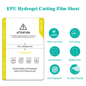 Chất lượng cao 4A + EPU Hydrogel Matte bảo vệ màn hình 120*180mm Frosted mềm phim Nhà máy cung cấp 3D điện thoại di động máy cắt - Product Image 2
