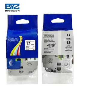 Ruban de 12mm Compatible Tze-231 Tze231 TZ Tze 231 Tz-231 Tz231 Tze221 Noir sur Blanc P-Touch Label Tape pour étiquette Brother Printer