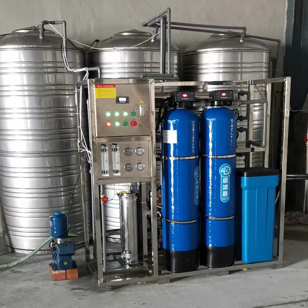 500L/Hour 100L/Hour 500 / 1000 / 1500 / 2000 LPH Pure mineral Drinking water RO Reverse Osmosis purifying treatment machine / sy