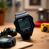 Reloj Deportivo Digital LED Cuadrado para Niños, Resistente al Agua 5Bar, Correa de Plástico Solar