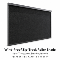 Stores à enroulement électriques d'extérieur coupe-vent et imperméables, à écran noir, à fermeture éclair, en tissu horizontal, pour pergola de bord de piscine, modèle Sunset