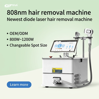 Appareil d'épilation laser esthétique 808nm 755nm 1064nm portable, machine d'épilation laser à diode 808nm