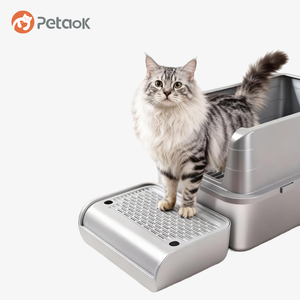 猫砂盆踏板防爆环保方形防漏防沙塑料可拆卸可清洗猫砂盆 - Product Image 1