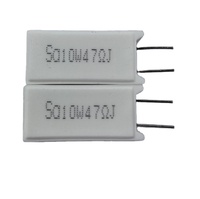 Resistencia de cemento de alta potencia de 2W, 3W, 5W, 7W, 10W, 15W, 20W, 25W, 80W, resistencia cerámica, resistencia de freno bobinada