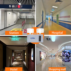 Signalisation de sortie de secours Tuoming à double tête, lampe LED rechargeable étanche, détecteur de mouvement, type de lumière d'urgence - Product Image 6