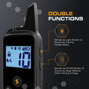 2025 संस्करण रिचार्जेबल इलेक्ट्रिक डॉग प्रशिक्षण कॉलर 123 स्तर 1100yd रेंज 100% वाटरप्रूफ प्लास्टिक मध्यम बड़े छाल नियंत्रण - Product Image 6