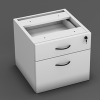 Bureau d'ordinateur économique et durable à hauteur réglable en panneaux de particules, avec tiroirs et design peu encombrant