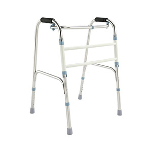 Stainless Steel Walking Aid Foldable Four Legged <b>Walker</b> For <b>Elderly</b> Rehabilitation Support Stable Heavy Duty - Product Image 3