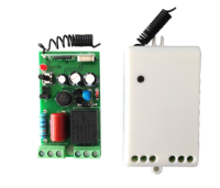 YET401PC 220V 315/433mhz Récepteur de garage à un canal Télécommande Interrupteur Contrôleur avec 2 émetteurs pour une utilisation intelligente à domicile