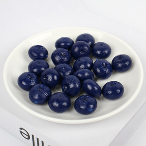 Venta directa de fábrica de modelos de arándanos realistas de PVC de gran tamaño, decoraciones realistas para pasteles y pan, y artesanías hechas a mano. - Product Image 2