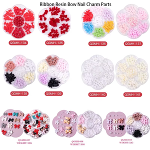 30 pièces ruban résine arc ongles breloques pièces 3D strass Nail Art décoration coréenne <span class=keywords><strong>manucure</strong></span> conceptions ongles breloques arcs - Product Image 6