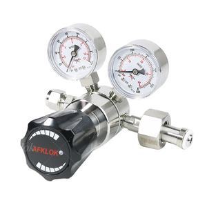 Regolatore di pressione monostadio per azoto elio 600psi ingresso/160psi sbocco in acciaio inox 316L regolabile per propano Argon - Product Image 1