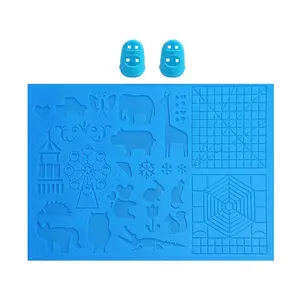 Große 3D-Zeichnung Drucks tift Matte Pad Silikon Design 3D-Zeichnung Schreib vorlage Form mit Finger kappe