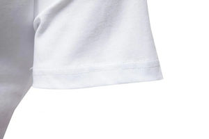 Camiseta Deportiva Masculina de Manga Corta, Nueva Colección de Verano, de Secado Rápido, Transpirable, de Tela Waffle, Poliéster/Algodón, Color Blanco, al por Mayor - Product Image 4