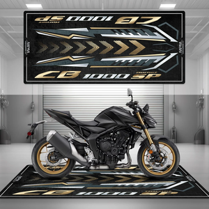 <span class=keywords><strong>Tappeto</strong></span> per <span class=keywords><strong>Moto</strong></span> Impermeabile in Nylon con Base Antiscivolo in Gomma Resistente per <span class=keywords><strong>Garage</strong></span> e Parcheggio - Product Image 1