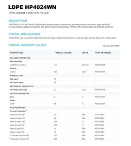 Película de Embalaje, Bolsa para Productos, Bolsa Autosellable LDPE HP4023WN MFI 4.0 Polietileno de Baja Densidad LDPE Gránulos Vírgenes de LDPE - Product Image 3