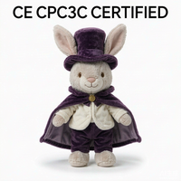 Jouets en peluche personnalisés Lapin Magicien OEM ODM, Poupée en peluche Scène de Magie Chapeau de Magicien Colombe, Vente en Gros, Cadeau