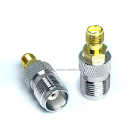 Adaptateur d'antenne GPS coaxial RF plaqué or/nickel, connecteur femelle TNC vers connecteur femelle SMA 50 ohms
