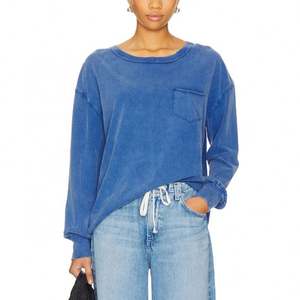 T-shirt vintage à manches longues pour femmes, décontracté, coupe ample, écologique, vierge - Product Image 4